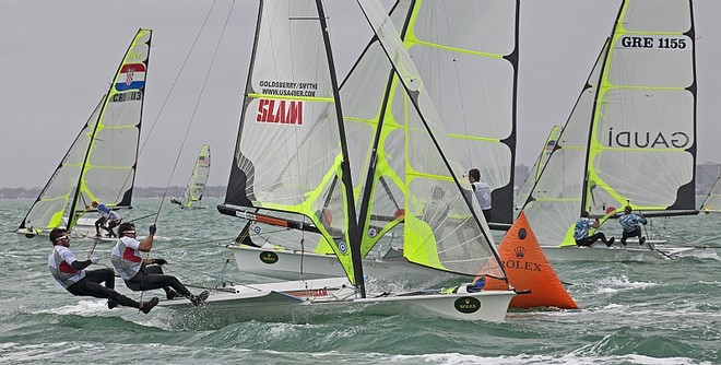 Jonathan Goldsberry, Charlie Smythe, 49er, USA 1160, USA - Rolex Miami OCR ©  Rolex/Daniel Forster http://www.regattanews.com